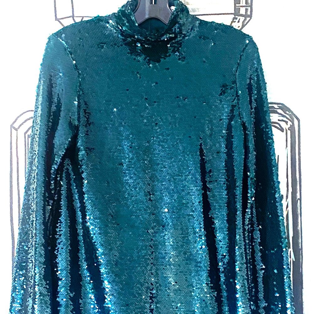 Zara SequinTop Dark Green